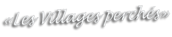 Texte style manuscrit des villages perch&eacute;s avec une ombre
